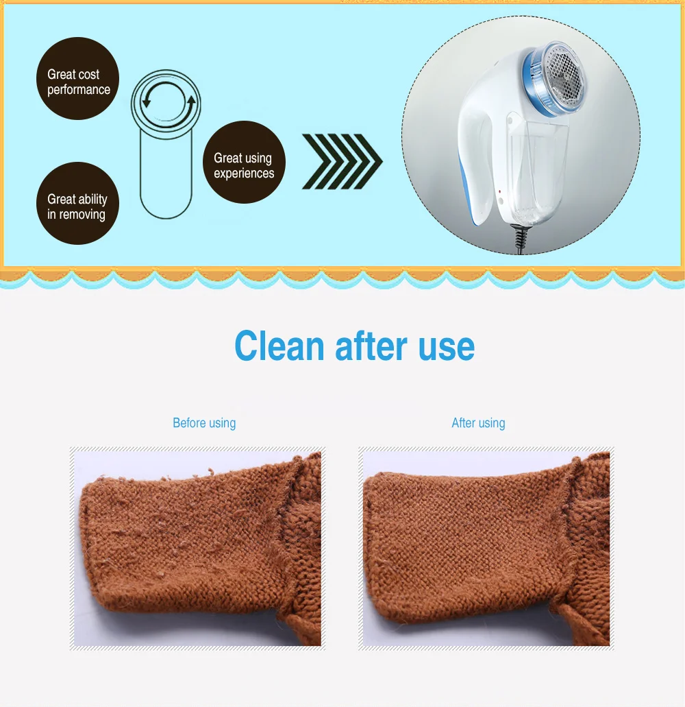 Electric Clothes Lint Remover Fuzz Shavers for Sweaters Carpets Fluff Cut