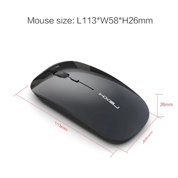 

2.4GHz Ergonomic Mouse Quiet Adjustable Rechargeable Quie Wireless Mouse Receiver Optical For Laptop Desktop Computer