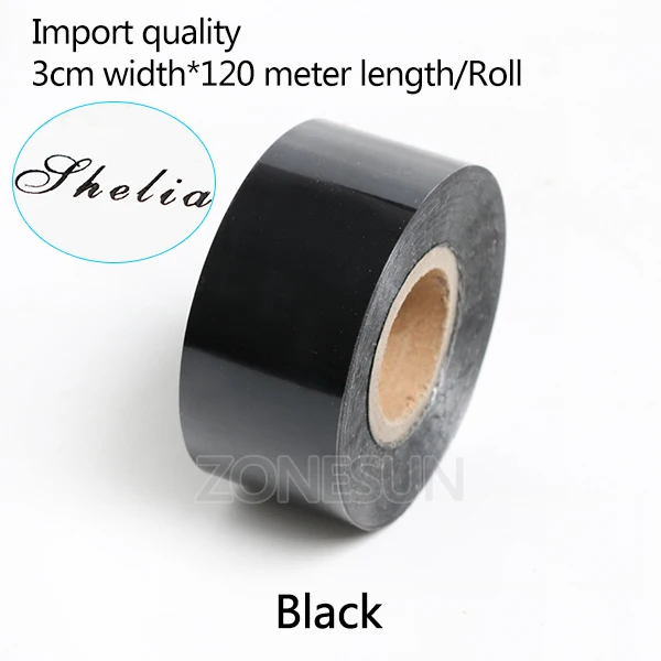 ZONESUN 3 см рулоны ПВХ фольги бумага горячего тиснения фольги теплопередачи анодированная позолоченная бумага - Цвет: Black