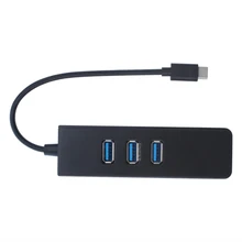 USB 3,1 type C к USB 3,0 к Rj45 хаб-конвертер для MacBook USB C Gigabit Ethernet сетевой адаптер