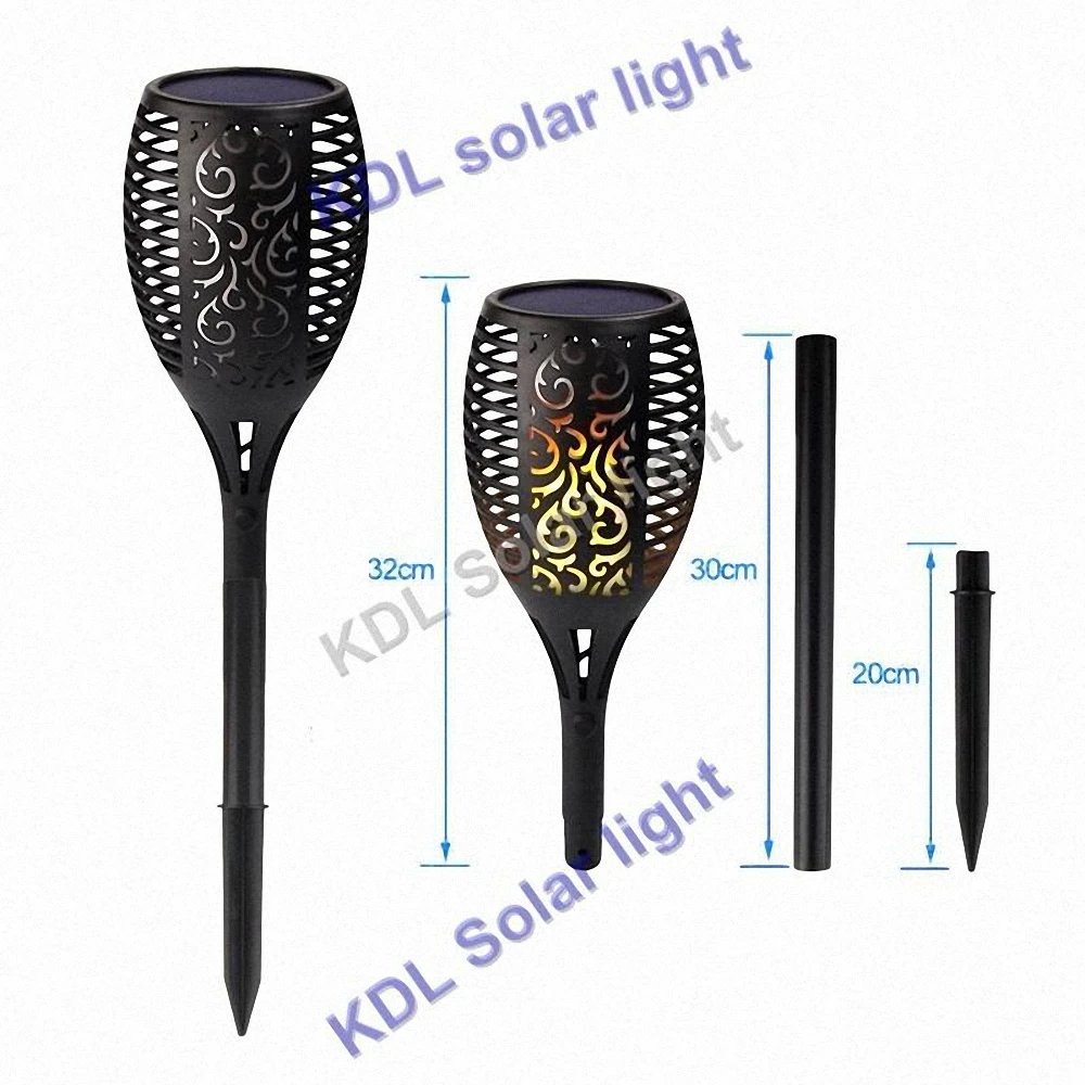 

3pcs/lot Promotion off30 Solar 96LEDs Dancing flame Torch Lights radar 3 working mode vs 55/48/38/20 led LED Solar p65 festal li