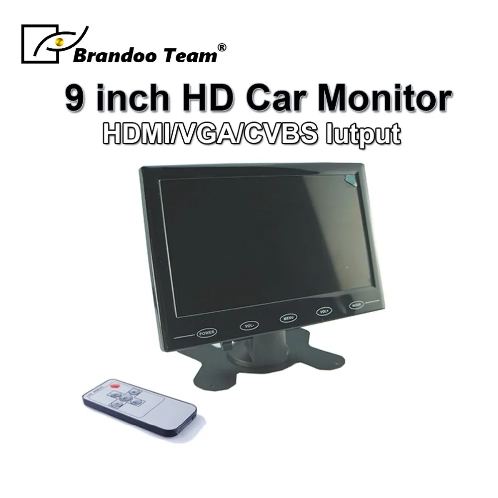 

9 Inch TFT LCD Car Monitor HD Color Screen Support HDMI / VGA / CVBS Input