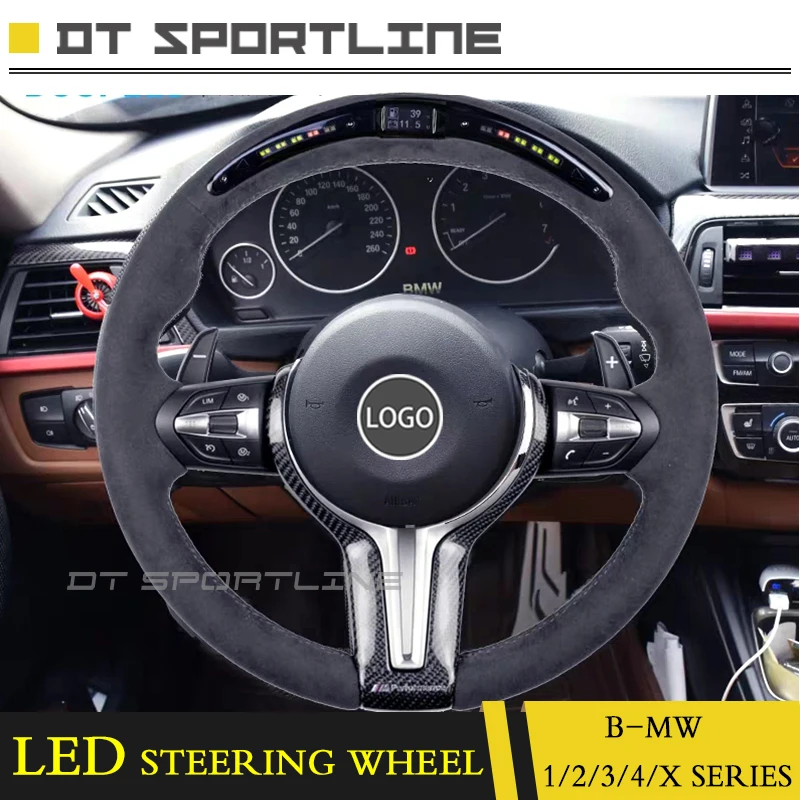 

For BMW upgrade LED Steering Wheel Replacement LED steering wheel 1/2/3/4/X series E90 F20 race display LCD screen guage meter