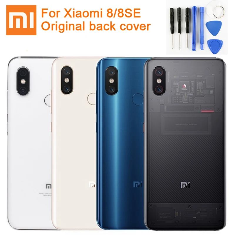 Оригинальный стеклянный чехол для XIAOMI 8 MI8 M8 8SE Mi задняя крышка телефона