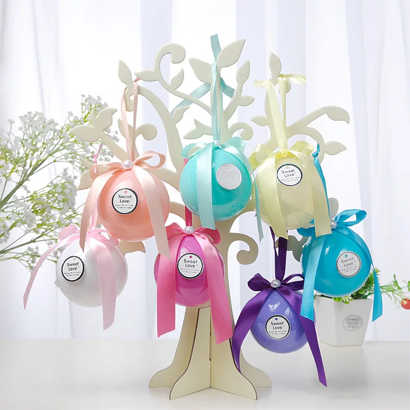 

FANLUS Color Plastic Fillable Ball Ornaments party Favor Candy Crafts Sphere Decor