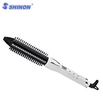 

Sale Straightener Roller Comb Hair Electric Brush LCD Display Hair Straightening Hair Ceramic Curling Wand Curler Freeshipping