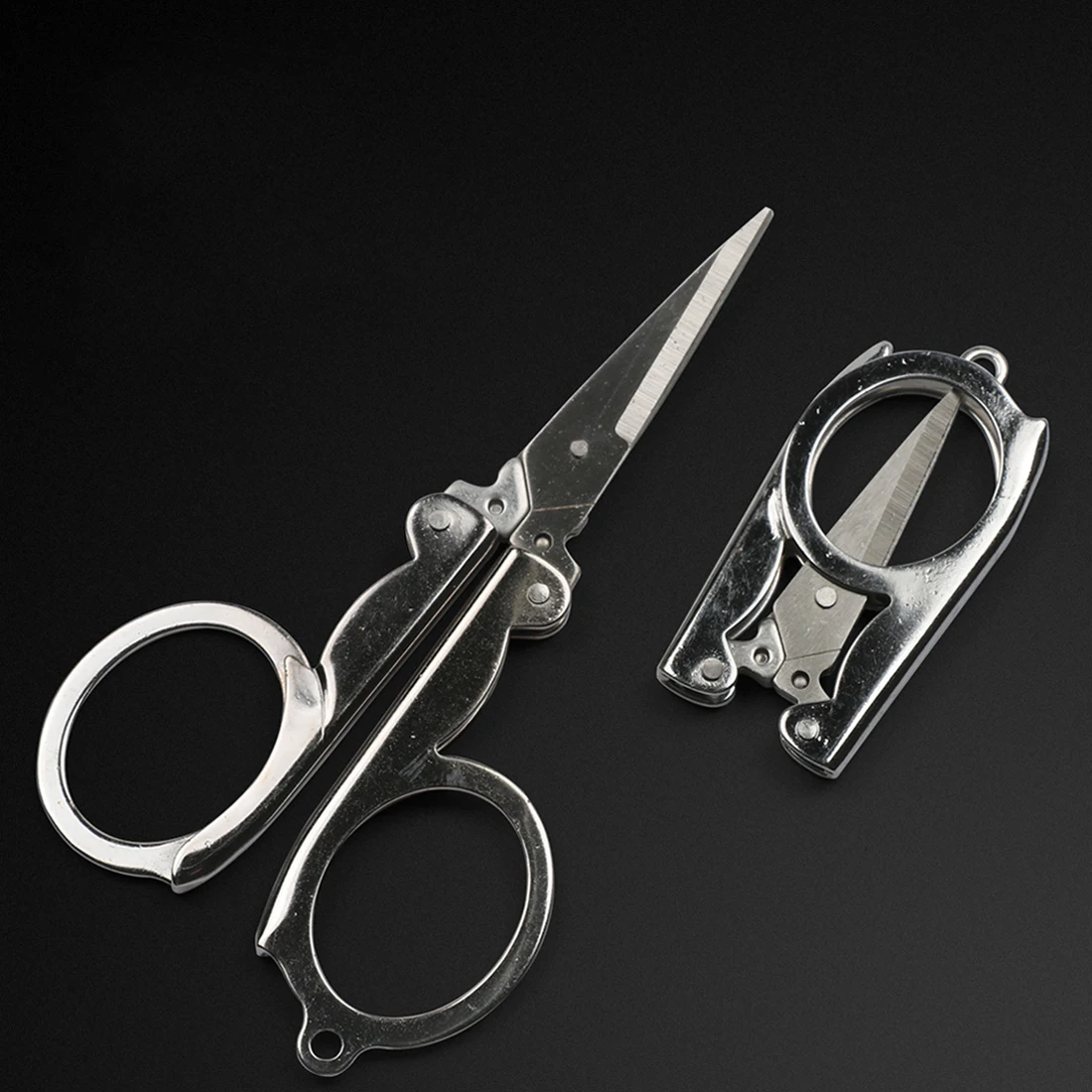 

Folding Stainless Steel Scissors Mini Folding Scissors Travel Home Portable Scissors Color Silver