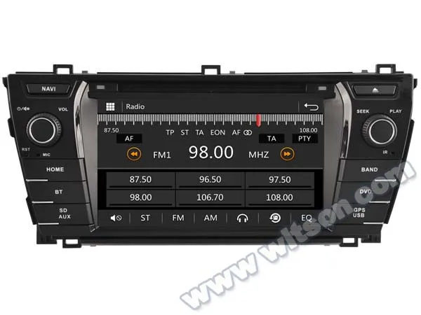 Perfect 7" Special Car DVD for Toyota Corolla E160 2012-2017 (Japan, New Zealand, HongKong) with Tire Pressure Monitoring System Support 1