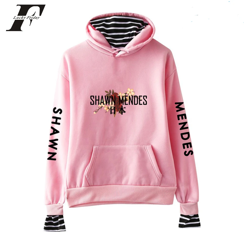 K pop Shawn Mendes имитация двух частей толстовки Женская одежда свитшоты хлопок Youtu