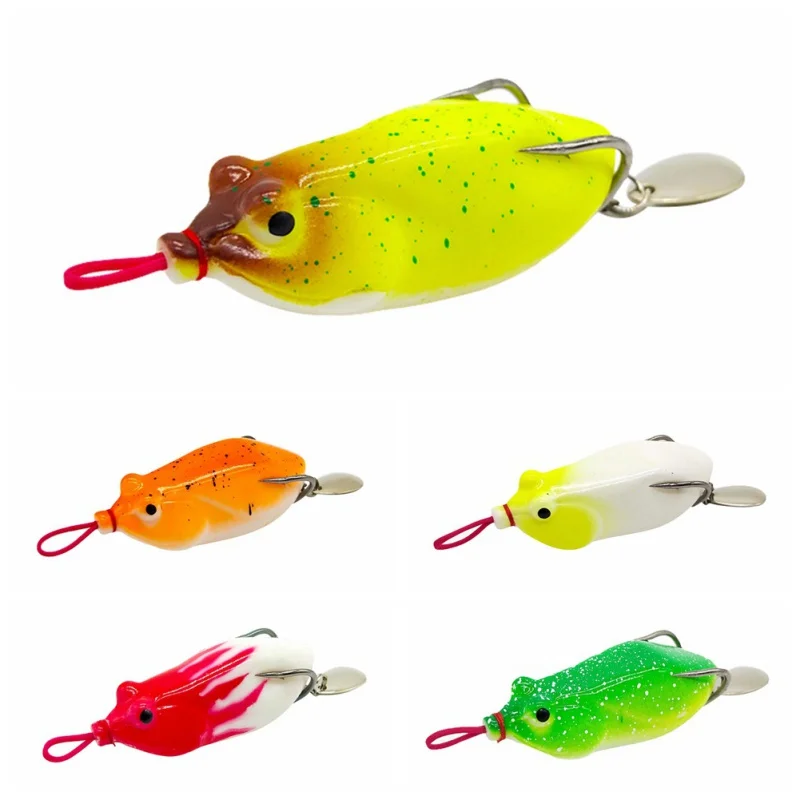 

1PC 6 cm Fishing Lure Frog Artificial Bait Sequins Lure Soft Baits Fishing Frog Lure With hook Newest