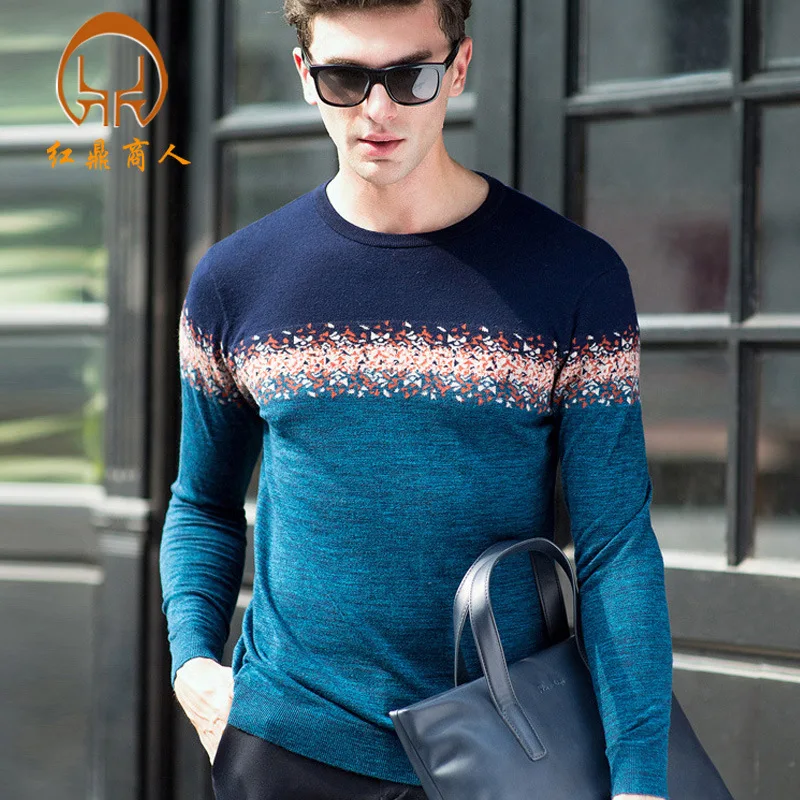 Spring autumn new sale fashion men sweater o neck England