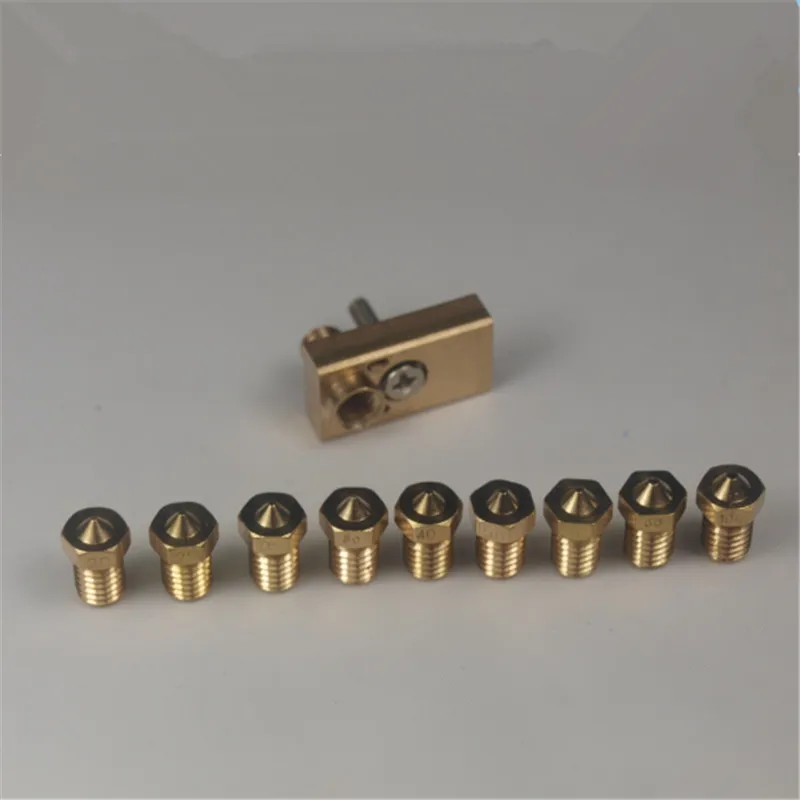 

Funssor ultimaker 2/ 2 Extended Ultimaker 2+ UM2+ Olsson block nozzle full kit(9 sizes nozzle) 1.75/3 mm