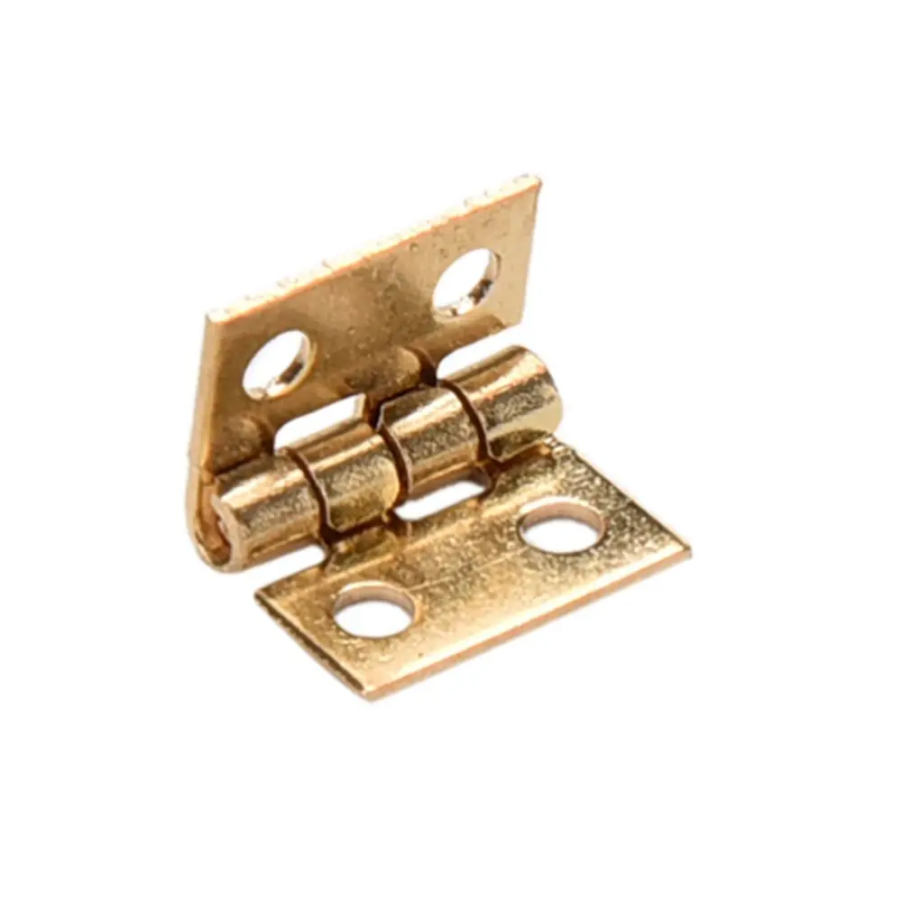 20pcs Mini Metal Hinge Golden for 1/12 House Miniature Cabinet Furniture Brass Hinge Dollhouse Miniature Cabinet Closet