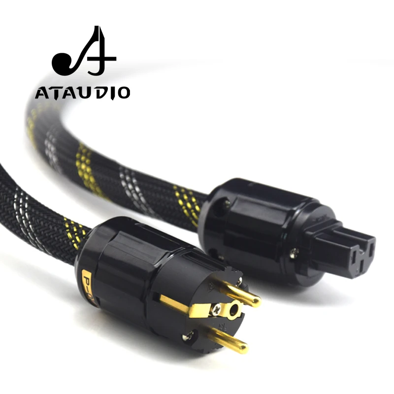 ATAUDIO Hifi евро кабель питания 4N OFC из чистой меди с европейской связью|copper power cable|ofc