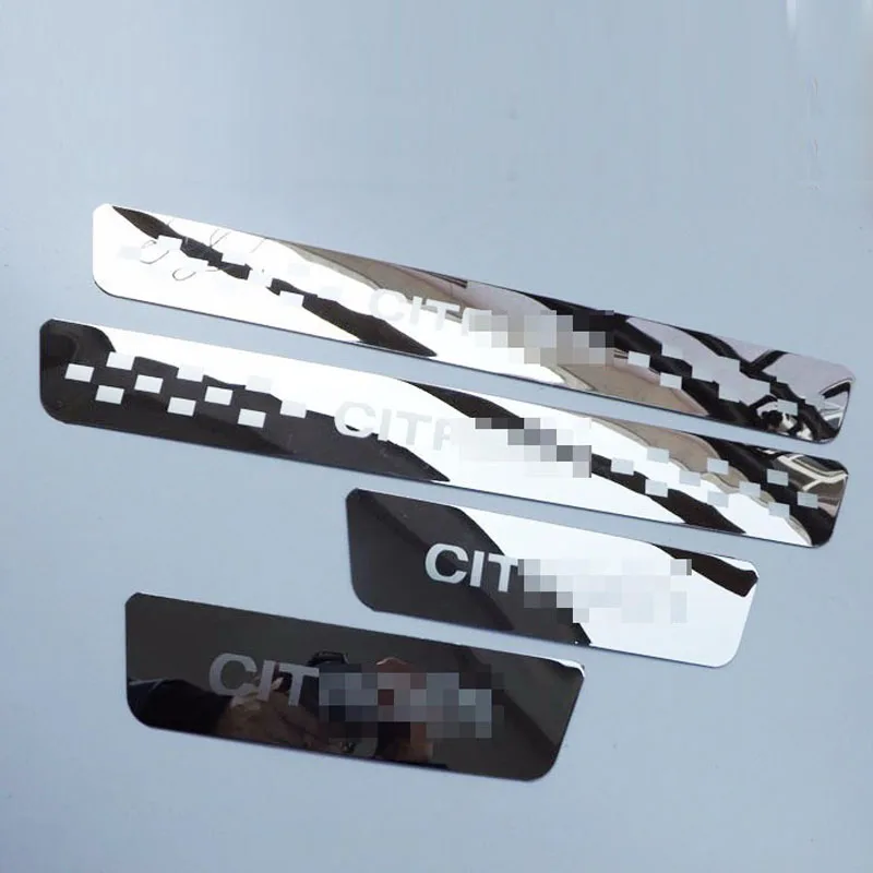 

Door Sill Strip for Citroen C4 Aircross Automobile Welcome Pedal Trim Scuff Plates Car Styling Stickers Accessories 4 Pcs