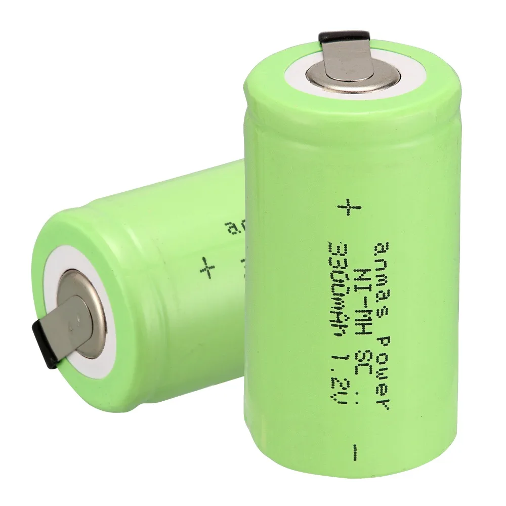 2 шт./лот Anmas power NIMH 1,2 V аккумулятор 3300mAH Ni-MH Sub C SC батареи аккумуляторная батарея