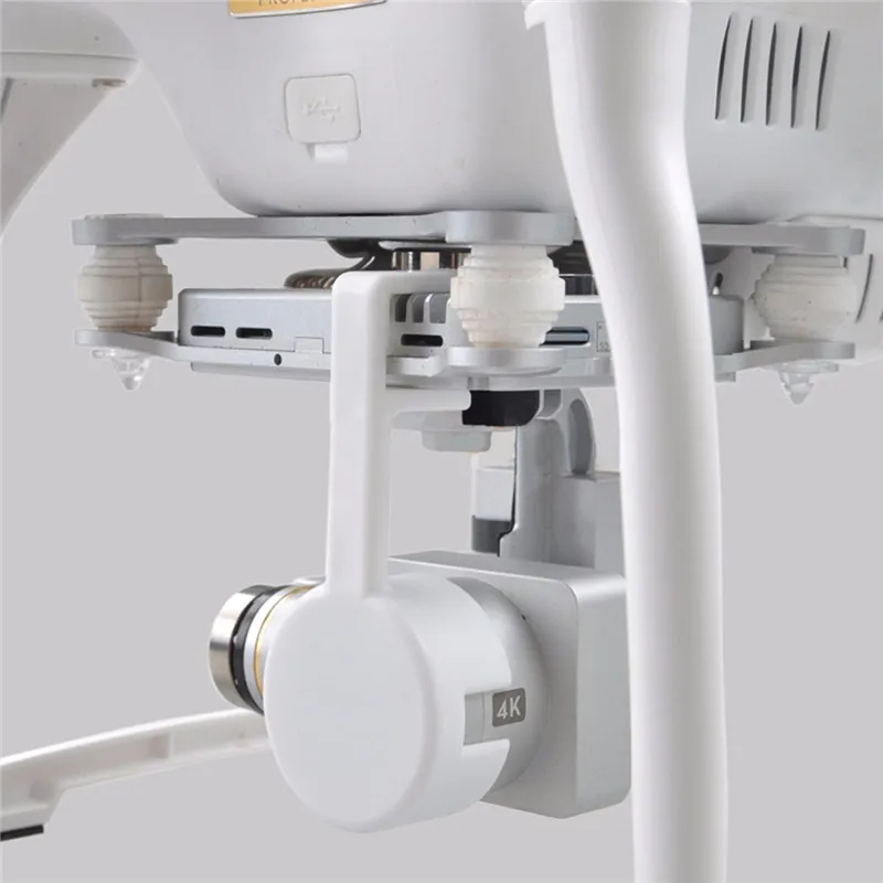 Professional White Camera Lens Cap Protector + Cover Sun Hood + Gmbal Guard Set For DJI Phantom 3 PRO And Advanced