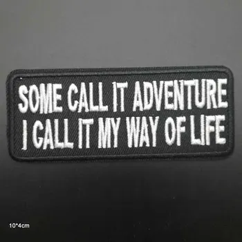 

Some Call it Adventure Letters Words US Theme Novelty Iron On Embroidered Clothes Patches For Clothing Wholesale