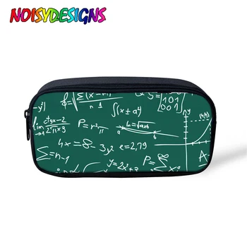 

NOISYDESIGNS Functional Bag Pencil Case for Children Makeup Organizers Mathematics Printing Portable Cosmetic Bag for Cosmetics