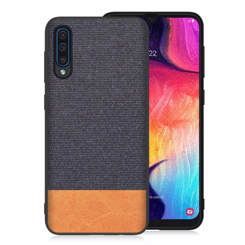 Роскошный тканевый чехол для телефона Samsung Galaxy A50 A10 A30 A40 A70 M30 M20 M10 S10 S9 S8 Plus Прошитый