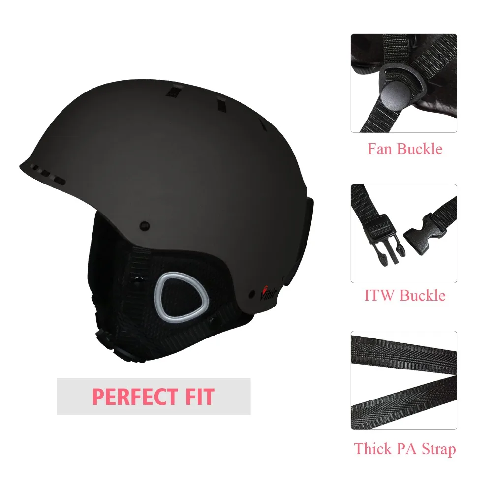 Kopen Vihir Verstelbare Dial Professionele Outdoor Sport Skateboard Schaatsen Helm Integraal gegoten Ski Helm Voor Volwassen En Kinderen