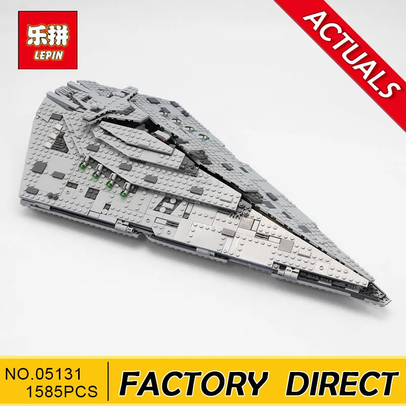 

Lepin 05131 1585Pcs Star Plan Series The First order Star Model Destroyer Set 75190 Building Blocks Bricks Educational Toys Gift