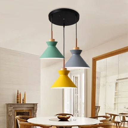 Set of 3 Dining Table Lamp Lights Macaroon Colorful LED Modern Pendant