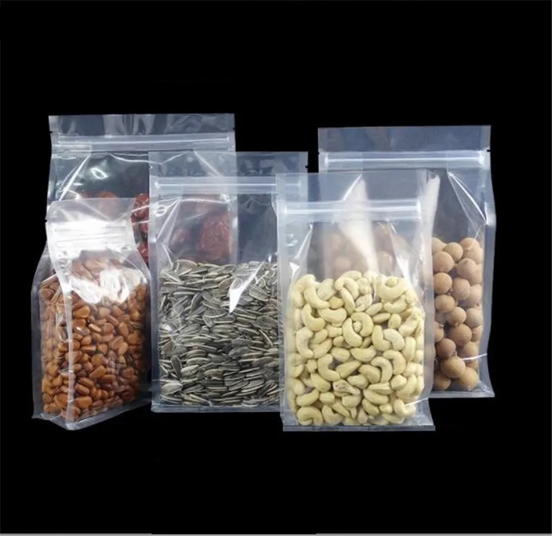 

20pcs/lot Plastic packaging bag zip lock clear stand up plastic bag Resealable zip lock bag for Tea dry food Storage