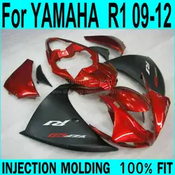 Вина комплект Красного обтекателя Для YAMAHA R1 2009 2010 2011 2012 2013 Обтекатели (MetaXPic красный) инъекций + 7 подарки XP66