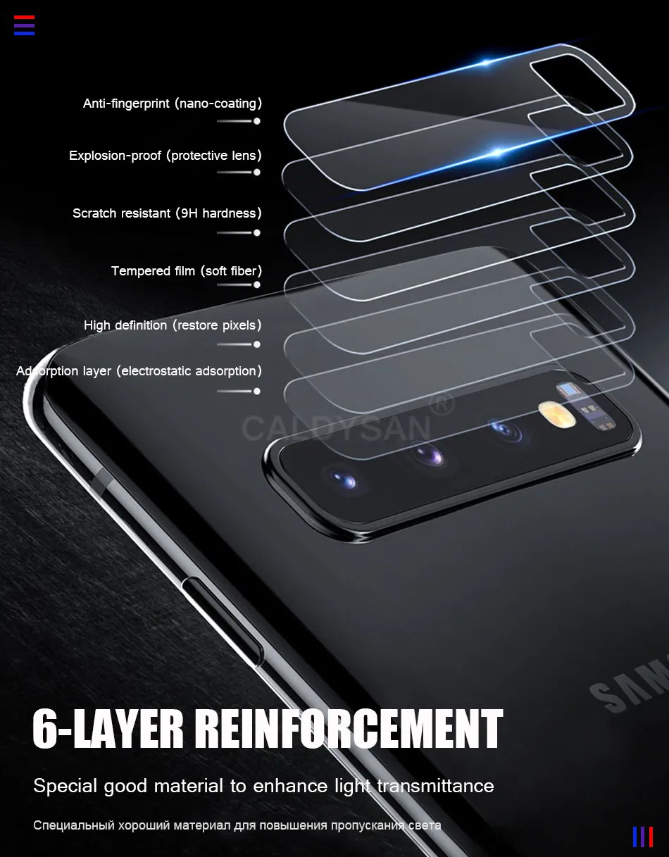 2 шт. Защитное стекло для объектива для samsung Galaxy S8 S9 S10 Plus S10e закаленное стекло Note 8 9 Защитная пленка для экрана камеры