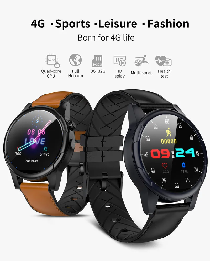 1,6 дюймов бизнес Смарт часы Wi-Fi 4G сеть 3g+ 32G bluetooth smartwatch смартфон Спорт сердечный ритм gps Sim карта мобильный телефон