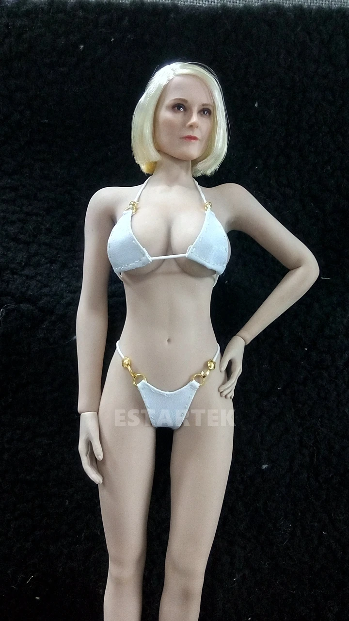 

Estartek ET010 Hand Made 1/6 Female Sexy Black / W PU Leather Bikini for 12" PHICEN UD VC Female Action Figure DIY