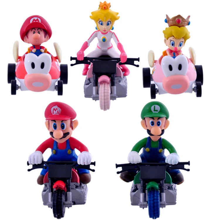 5pcs set Super Mario Bros car font b Action b font font b Figures b font