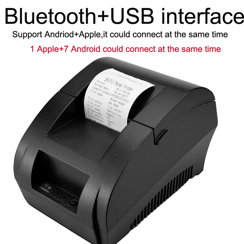 

Zjiang 58mm Bluetooth Receipt Printer Wireless Pos Thermal Printer For Android iOS Mobile Phone Windows 2 Inch Support Cash Draw