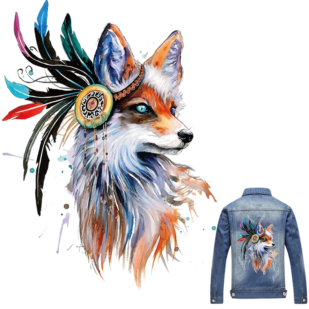 

1Pc Hot Fox Patches For Clothing Colorful Fox Patch T-shirt Dresses Sweater DIY Accessory Decoration A-level Washable Appliqued