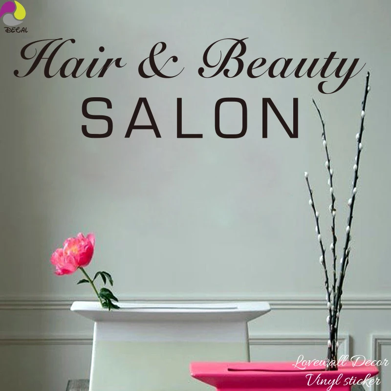 Hair Beautiful Salon Wall Sticker Barber Shop Manicure Spa Nail Woman Wall Window Door Decal Decor Vinyl Art Mural DIY