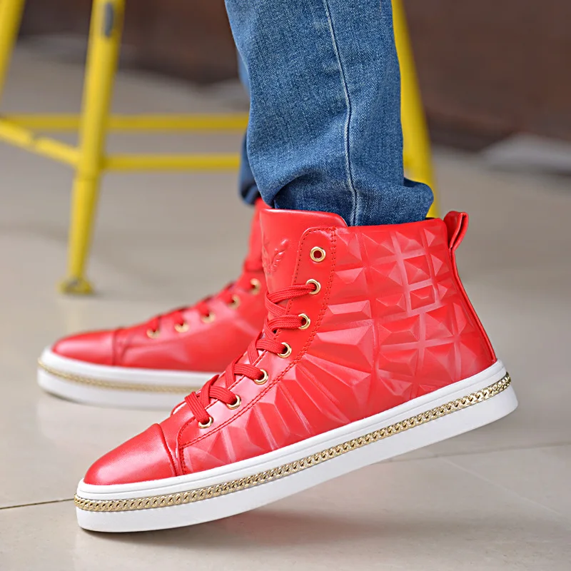 

Small red burst men shoes wear autumn Korean tide all-match shoes