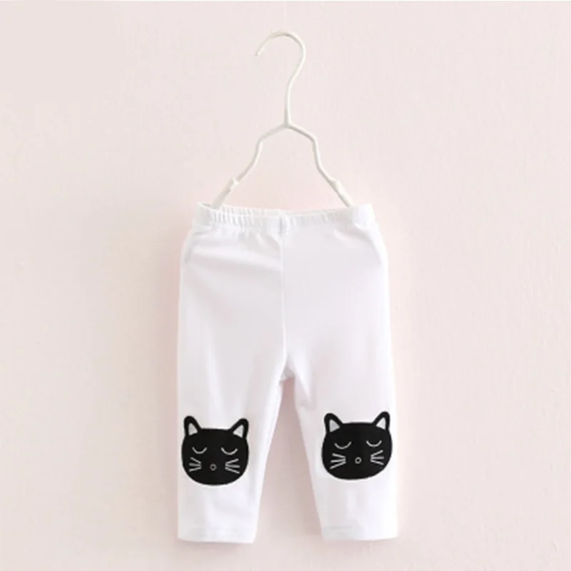 2-10 Years Old Baby Kids Children Cat Print Capri Thin Girls Knee Length Leggings girls pants girls trousers kids pants