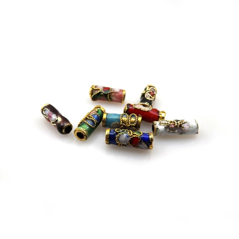 

Retro Chinese Style 3mm Cloisonne Enamel Pipe Beads Fashion DIY Accessory 100PCS