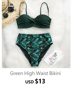 coconut palm and flamingo print bikini