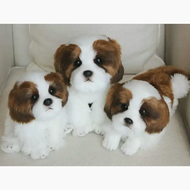 Plush Simulation Dog Stuffed Animal Toys Super Realistic Papillon Dog Stuffed Animal Toys Super Realistic