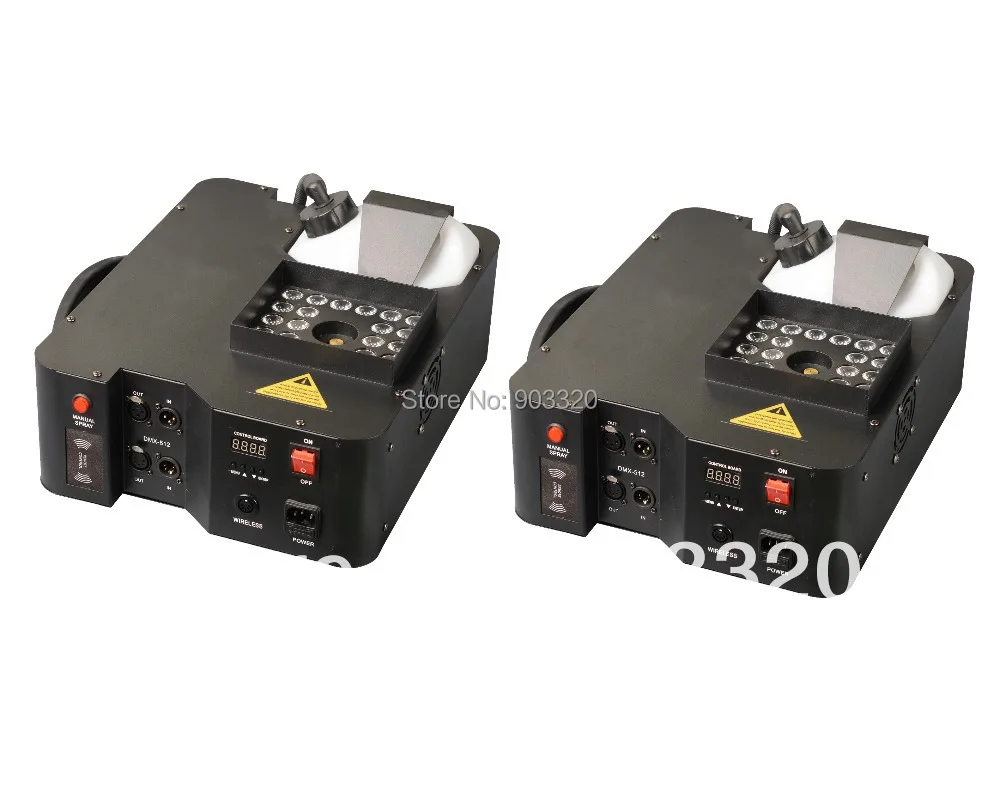 

2X LOT NEW 1500W Digital 24pcs RGB LED Colorful UP Fog Machine For Wedding Effects Event Party,Stage Fog Machine 8-10Meter