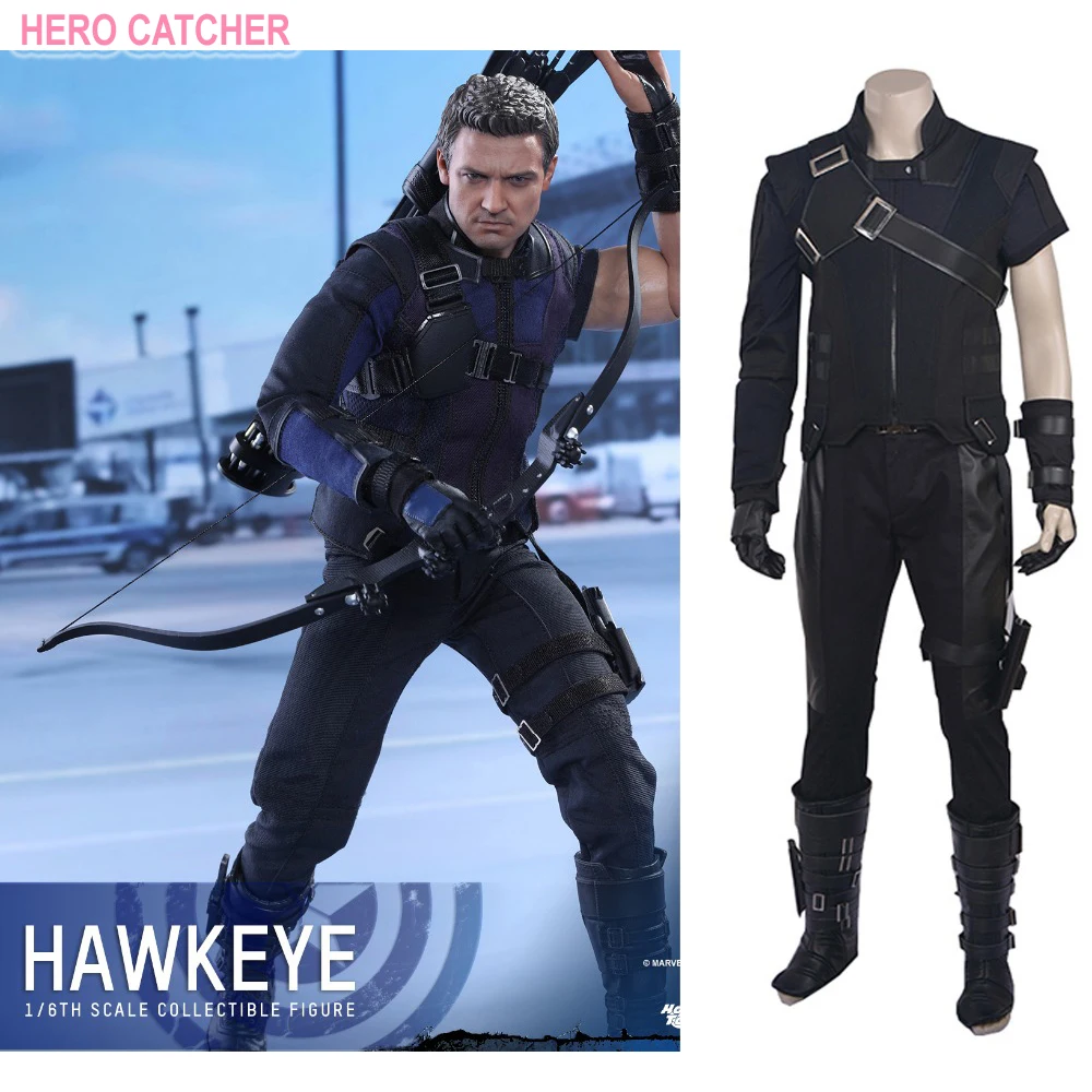 

Hero Catcher High Quality Custom Made Captain America: Civil War Hawkeye Cosplay Costume Hawkeye Costume