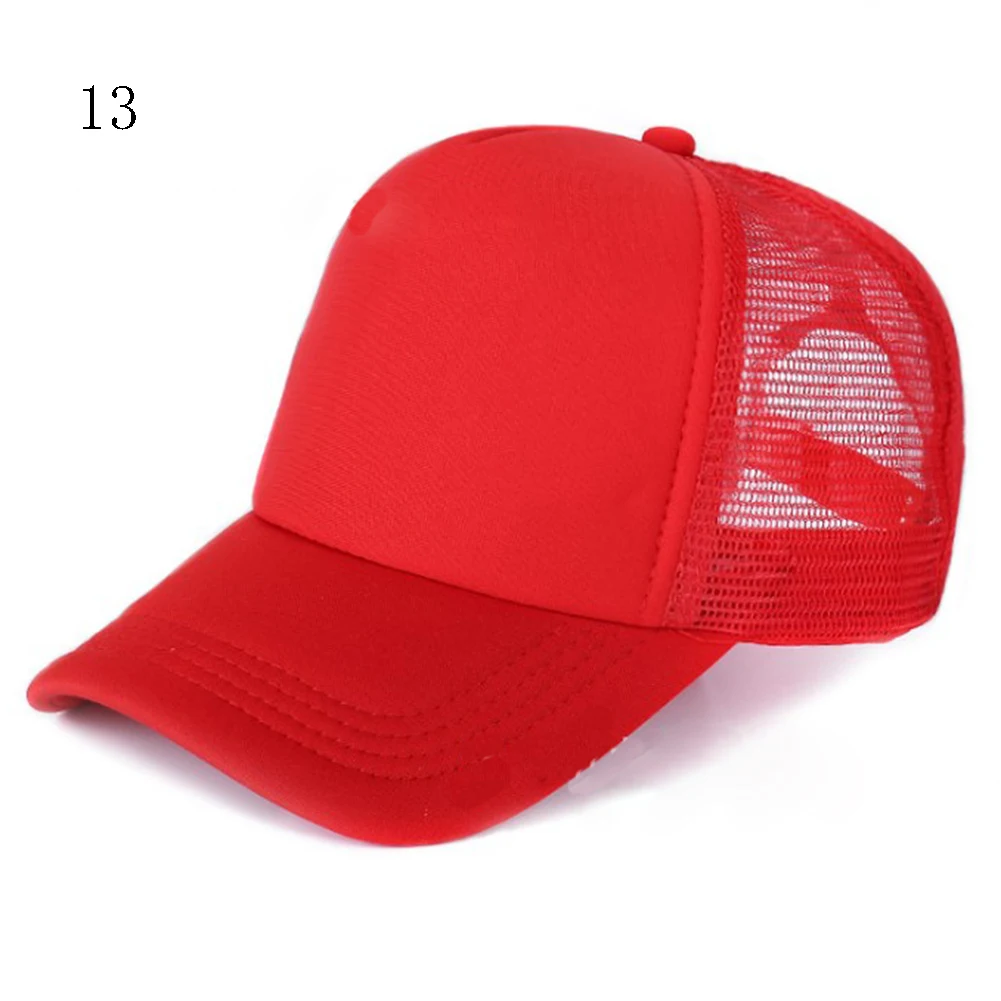 Новая модная дышащая бейсбольная кепка с сеткой, женские Регулируемые Рабочие солнцезащитные козырьки, кепки с козырьками, мужские кепки в стиле хип-хоп - Цвет: 13