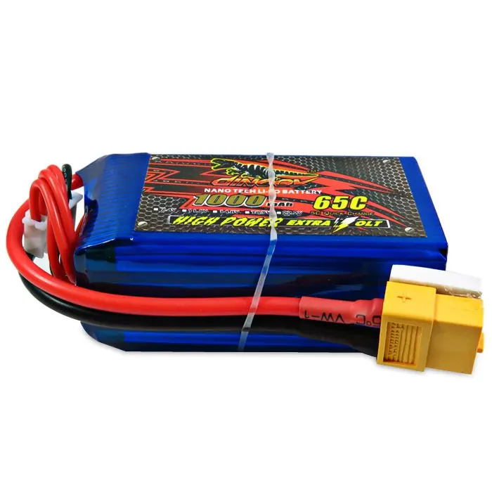 

DINOGY XT60 Plug 1000mAh 14.8V 4S 65C Li-po Battery RC Multicopter Spare Part