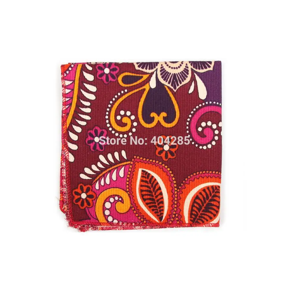 

HOOYI 2019 Cotton Men's Pocket square Print Handkerchief 22X22CM