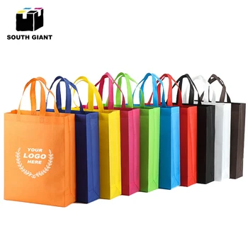 

10pcs Non Woven Bags Custom Logo Foldable Reusable Shoulder Fabric Eco Friendly Grocery Cloth Bags with Your Own Logo