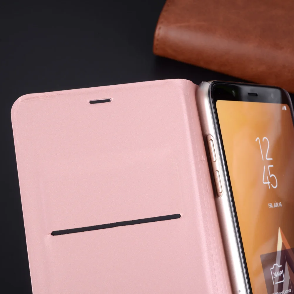 Кожаный чехол книжка для Samsung Galaxy A6 2018 A 6 Plus A6plus SM A600 A605 A600F A600FN A605F A605FN A6|Бамперы| |