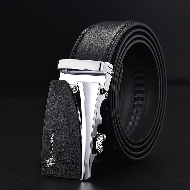 hommes non boucle ceinture cuir synthétique AUTOMATIQUE lanière affaires taille
