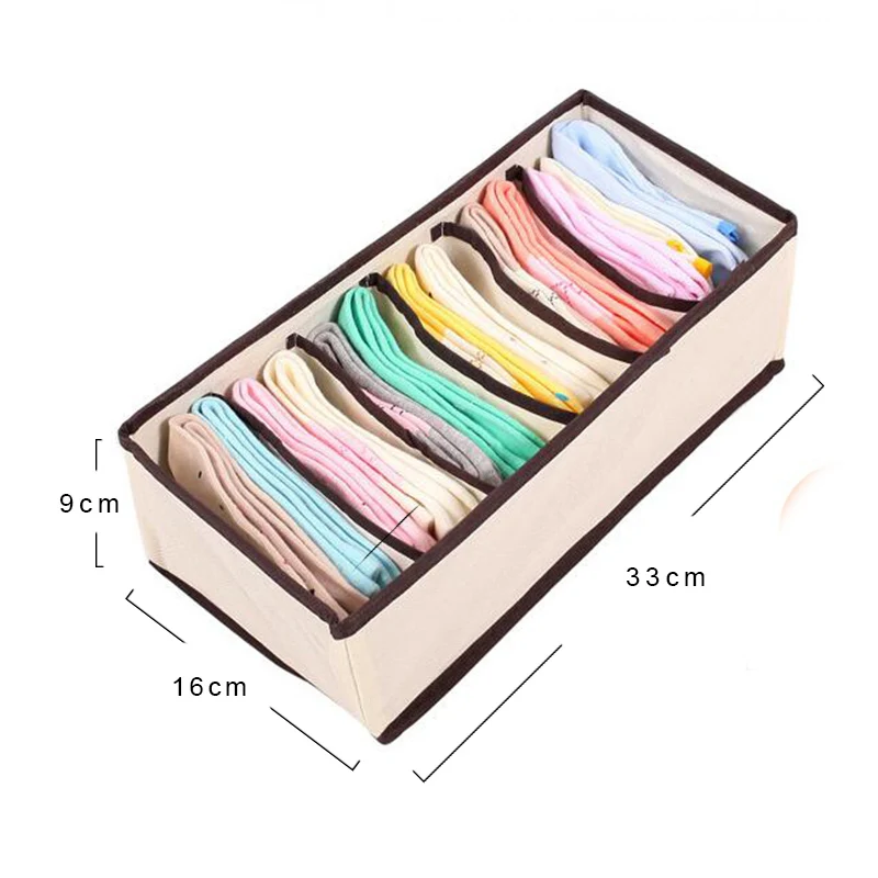 Портативные складные ящики для хранения галстуков, носков, шорт, бюстгальтеров, нижнего белья, разделитель ящика с крышкой, органайзер для шкафа